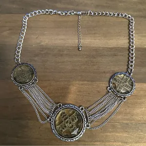 Medallion statement swag necklace thumbnail 4