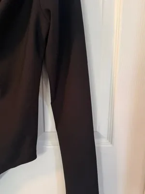 NWT Abercrombie & Fitch Black Long Sleeve Asymmetrical One-Shoulder Bodysuit S thumbnail 7