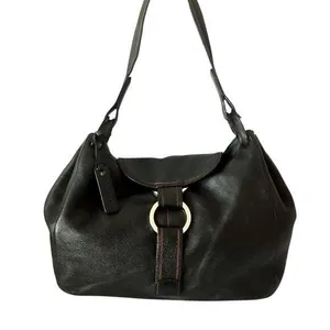 Sabrina Scala Leather Satchel Bag Black thumbnail 1