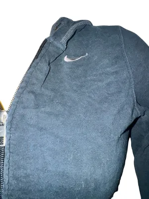 Nike Black Women's Full-Zip Hooded Bomber Jacket thumbnail 4