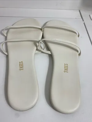 TKEES Cream Double-strap Minimal Slide Sandals Size 11 US thumbnail 4