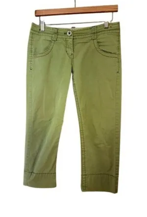 Y2K Vintage Anthropologie Ett:Twa Capri Low Rise Chino Sage Green Sz 2 thumbnail 1