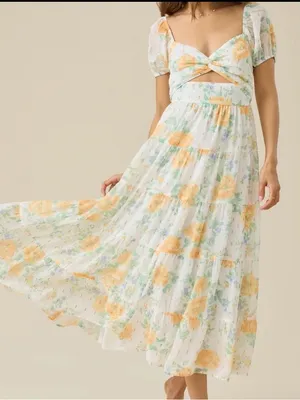 NEW Altar’d State Floral Maxi Dress Size 2XL NWT thumbnail 1