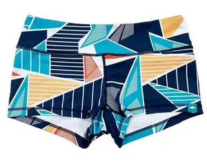 Wodbottom Blue Triangle Geometric Shorts 2.5"‎ CrossFit Workout Size Medium thumbnail 1