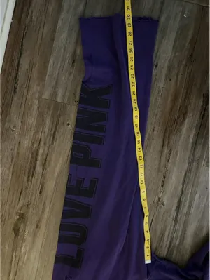 Vtg Victoria’s secret PINK Y2K Purple Sweatpants Wide Leg L thumbnail 5