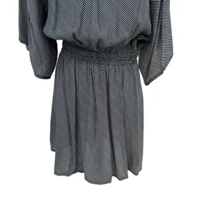 Faithfull the Brand Vinci Tie-Front Dress Cut Out Striped‎ Navy Blue Size US 6 thumbnail 12
