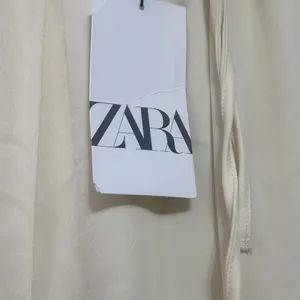 ZARA Cream Pull-On Pants Elastic Waist Women’s Size L New With Tags(A249)&✨ thumbnail 7