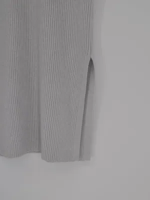 Daily Practice by Anthropologie Slim Knit Turtleneck Midi Dress Heather Grey M thumbnail 4
