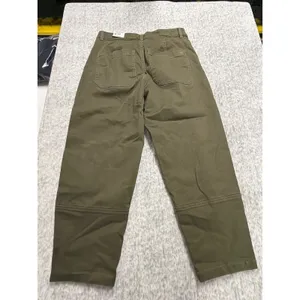 Alpine Design Womens Barrel Pant Vintage Olive High Rise 10 Relaxed Cropped thumbnail 5