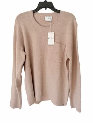 Figs NWTs Tan Knit Ribbed Loungewear Sweater size XL thumbnail 1