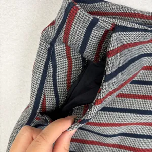 ZARA Trafaluc Striped Micro Skort Women's XS Red Blue Mini Pockets Preppy Chic thumbnail 8