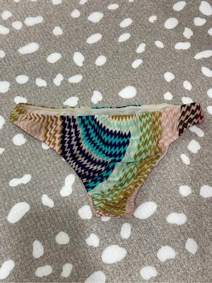 Vintage Missoni Mare bikini bottoms undies panties mesh micro zigzag colorful thumbnail 3