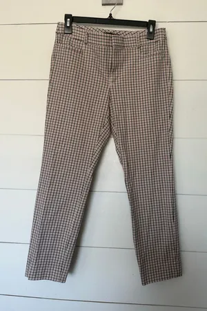 Banana Republic Women’s 6 Sloan Plaid Patterned Pants Ankle thumbnail 1