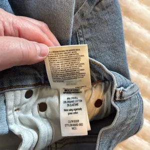 Agolde Jeans Distressed Button Fly Light Wash Straight 26x27" Size 26 thumbnail 6