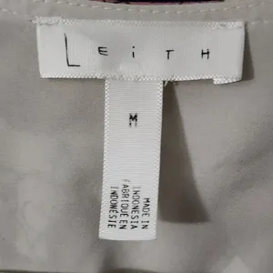Leith Floral Midi Dress Women's Pink Ivory High Low Flutter Sleeve,‎ Medium thumbnail 2