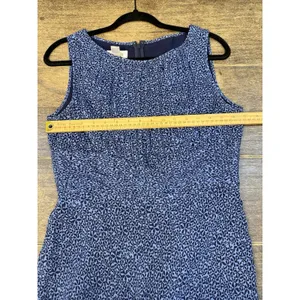 Talbots Size 8 100% Silk‎ Blue Sleeveless Floral Maxi Midi Dress thumbnail 8