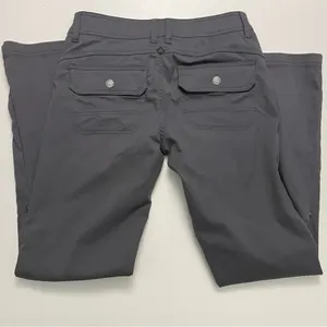 prAna Halle Pant Cargo Convertible Roll Up Stretch Zion Travel Hiking Grey Coal thumbnail 12