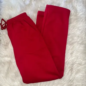 SHEIN Red Slant Pockets Drawstring Waist Flare Leg Sweatpants thumbnail 7