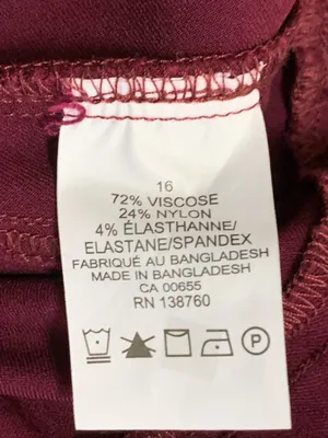 Chico's So Slimming Women's Size 2 Pants Burgundy Wine Pull On Stretch thumbnail 11