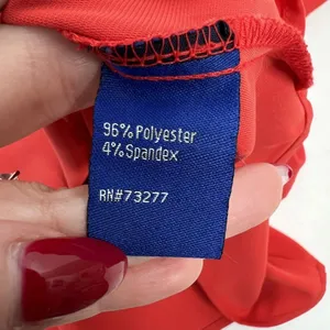 Apt. 9 XL Blouse Bell Sleeve Keyhole Back Stretch Career Red Flowy Holiday thumbnail 9