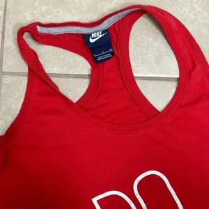 Nike‎ Women Athletic Sleeveless Just Do it Tank Top Red size Small thumbnail 4