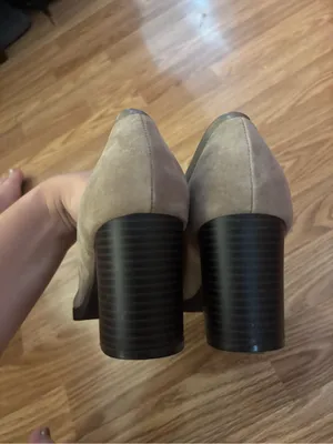 Giani Bernini Taupe Suede Block Heel Loafers Size 8.5M thumbnail 2