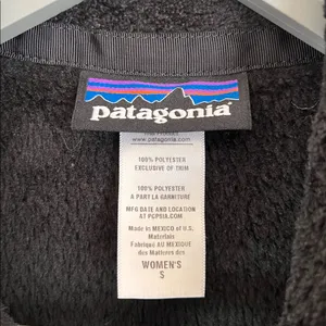 Patagonia Women's Fleece Vest Re Tool Black Size Small Polartec thumbnail 4