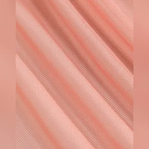 Pink V-neck Ruffle Mesh Cover Up Dress L/Size 8 thumbnail 4