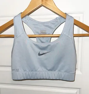 Nike Pale Blue Dri-FIT Racerback Sports Bra Small thumbnail 1
