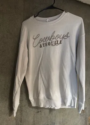 Protrend Cowboys & Tequila Crewneck White thumbnail 1