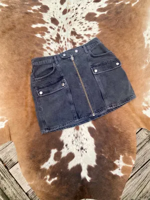 Reformation Marcus Denim Mini Skirt Sz 29 thumbnail 3