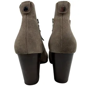 Rag & Bone Suede Block Heel Ankle Boots Taupe Side Zip Size EU 40 US 9‎ thumbnail 3