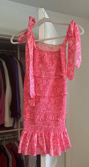 Pink Floral Mini Dress thumbnail 1