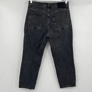 Abercrombie & Fitch The‎ Mom High Rise Black Wash Denim Tapered Jeans Size 4XS thumbnail 7