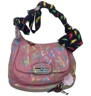 Coach w hand customized by me w applique street ar thumbnail 1