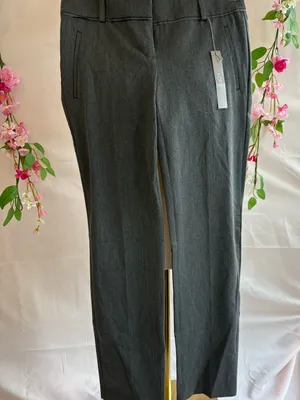 LOFT Women's Straight-Leg Dress Trousers in Slate Gray thumbnail 3