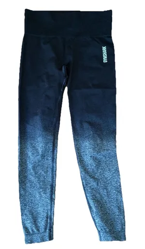 Gymshark Leggings‎ Womens Medium XS Ombre Seamless Long Training Black thumbnail 1
