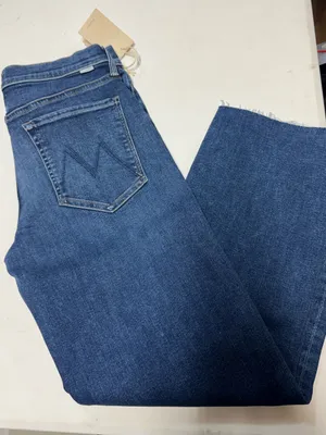 Mother The Newbie Ankle Fray Jeans Prized Possession Sz 28 New Mid Rise Straight thumbnail 4