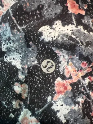 lululemon athletica Black Floral Mini Skort with Pink and Gray Blossoms 8 thumbnail 2