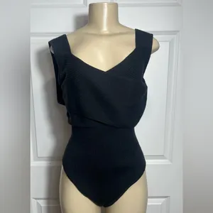 Abercrombie & Fitch Soft A&F Wrap Around Sleeveless Ribbed Knit Sweater Bodysuit thumbnail 6