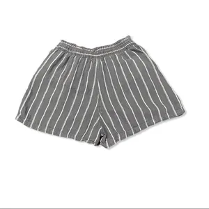 Universal Threads Grey and White Stripe Pull On Linen Shorts Size XS thumbnail 5