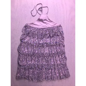 Altar'd State Halter Top Women Medium Purple Floral Tiered Ruffle Rosette Boho thumbnail 9