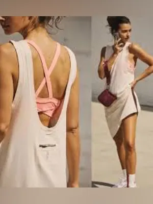 NWT Free People FP Movement Hot shot tunic tank - beached clay - XS thumbnail 2