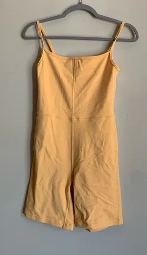 Wilfred Free Pale Orange Sleeveless Romper Shorts Jumpsuit Outfit Women Size S thumbnail 1