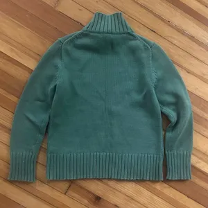 J. Crew 100% Cotton Mockneck Turtleneck Sweater in Utility Green Size S thumbnail 3