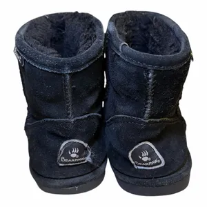 BearPaw Black Suede Shearling Winter Snow‎ Boots Warm Casual Comfort Womens thumbnail 4