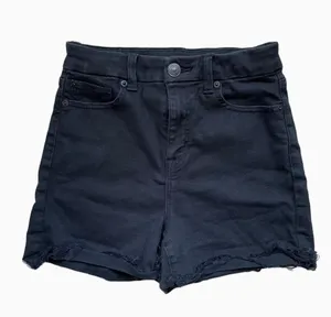 American Eagle Outfitters Curvy High Rise Stretch Black Denim Shorts 4 thumbnail 1
