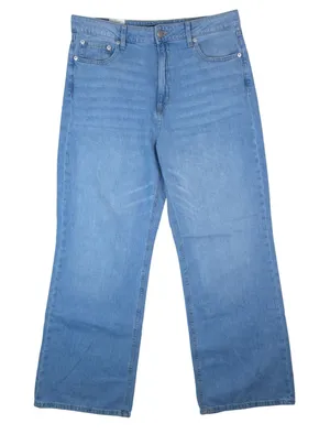 Aeropostale Jeans Womens 14 (36x33) Blue High Rise Wide Leg 100% Cotton‎ 90s New thumbnail 1