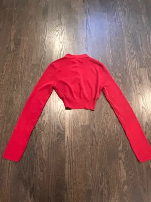 Cider Red V-Neck Collared Button Sweater thumbnail 10