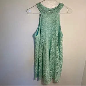 Altar'd State Women's Size Medium Alanna Pearl Sleeveless Swing Dress Mint Green thumbnail 4